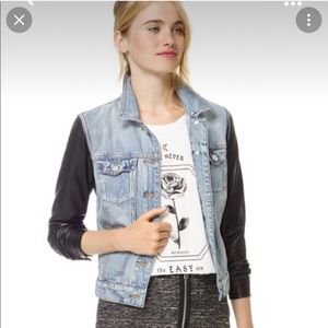 Talula | Jean Jacket with Leather Sleeves